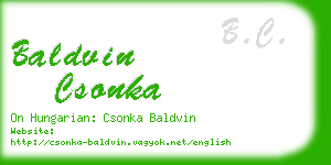 baldvin csonka business card